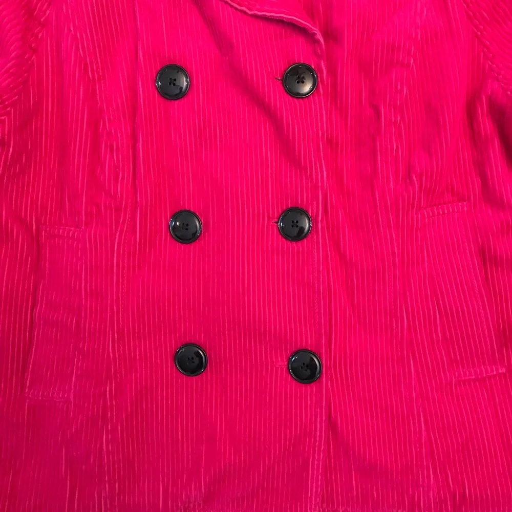 Vintage Tommy Hilfiger Corduroy Jacket Coat Size XL Sherpa Barbie Pink Prep y2k